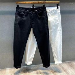 Men's Jeans Harajuku Fashion Summer Stylish Luxury Korean Style For Men Black White Trendy And Casual Streetwear Cowboy Pants