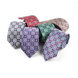 Bow Ties Linbaiway 6cm Polyester For Mens Wedding Long Skinny Tie Jacquard Necktie Formal Business Classic Neck Custom Logo