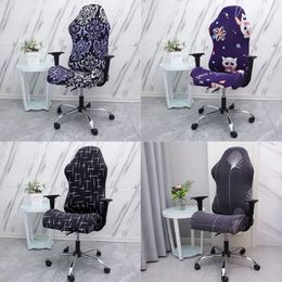 Chair Covers Printing Gaming Cover for Computer Seat Case Stretch Office Hhousse De Chaise Elastic Spandex Dining Chairs 230711