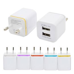 USB Wall Charger 2A5V Dual Port Cube Power Adapter Plug Block Charging Box Brick for iPhone Samsung LGHTCMotoAndroid Phones