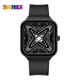 Wristwatches SKMEI Top Brand Sport Watches Mens Fashion Silicone Strap 3Bar Waterproof Quartz Casul Relogio Masculino Clock 7104