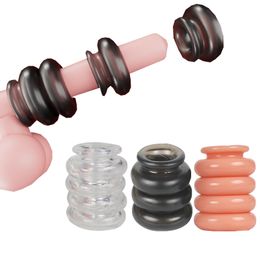 Adult Toys Male Penis Cock Ring Lock Delay Ejaculation Scrotum Ball Stretcher Penis Ring Chastity Reusable Cockring Couples Sex Toy For Men 230710