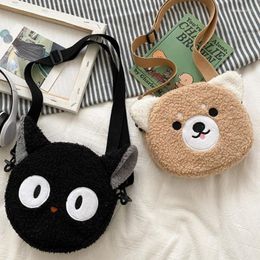 Evening Bags 2023 Crossbody Bag Small Phone Japanese Style Kawaii Women Cartoon Plush Shoulder For Purse Bolsa Feminina