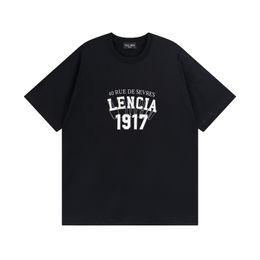 BLCG LENCIA 2023 Summer New 250g 100% Cotton Fabric T-shirt Men High Quality Print Colour Drop Sleeve Loose Tshirts Oversize Tops 2023286