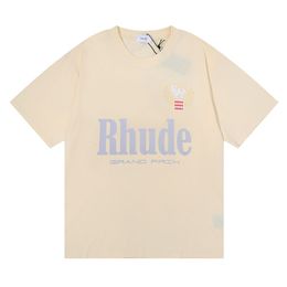 Rhude Mens T Shirt High Quality Tess Designer Casual Fashion Short Sleeve Europe America Men Women Round Neck Tshirts US Size S-XXL 4qq