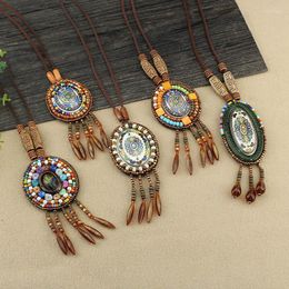 Pendant Necklaces 1pcsVintage National Style Necklace Long Bohemia Chain Men And Women's Versatile Tassel Accessories