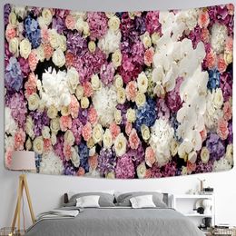 Tapestries Colourful Flowers Tapestry Wall Hanging Art Nature Landscape Aesthetics Room Home Decor