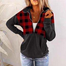 Women's Hoodies Sweatshirt Pocket Long Sleeve Zipper Collar Pullover Tops Light Weight Women Hoodie Casual Winter Jacket