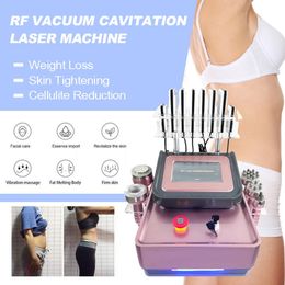 6 in 1 Beauty Salon Equipment Laser Fat Burning Vacuum RF 40K Cavitation Skin Tightening Body Slimming Machine 2023