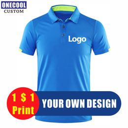 Men's Polos Quick-Drying Breathable Sports Polo Shirt Custom Print Embroidery Design Company Brand 8 Colors Tops S-4xl ONECOOL 230711