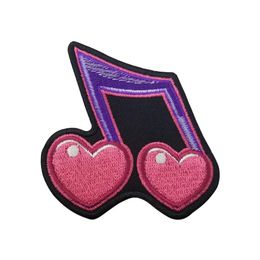 Twice the Love Music Note Patch Music Theme Embroidered Iron On Or Sew On Patches 2 75 3 INCH 274k