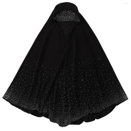 Ethnic Clothing Instant Hijab Crystal Muslim Islamic Plain Headscarf Shawls And Wraps Foulard