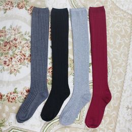 Women Socks 2023 Winter Stockings Over Knee Thick Crochet The Thigh High Twist Hose Warm