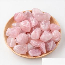 Stone Natural Pink Crystal Irregar Ornaments Quartz Healing Crystals Energy Reiki Gem Craft Hand Pieces Living Room Decoration Drop Dhcfm