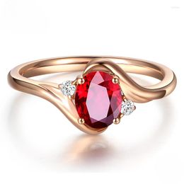 Wedding Rings Elegant Jewellery Ring For Female Oval Shape Gemstones Open Party Wholesale