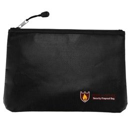 Filing Supplies Fireproof Document Bags Waterproof And Bag With Zipper For Ipad Money Jewelry Passport Storage 230710