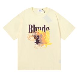 Rhude Mens T Shirt High Quality Tess Designer Casual Fashion Short Sleeve Europe America Men Women Round Neck Tshirts US Size S-XXL 29