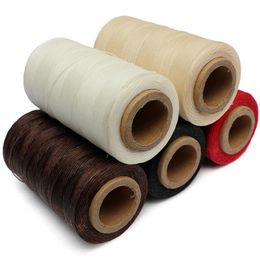 Yarn 5pcs Set Durable 240 Metres 1mm 150D Leather Waxed Thread Cord For DIY Handicraft Tool Hand Stitching Apparel Sewing243D