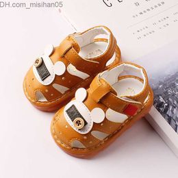 Sandals Baby Sandals with Sound Boys Summer Cut Breathable Toddler Shoes Soft Non slip Round Toes First Step Beach Free Delivery Z230711