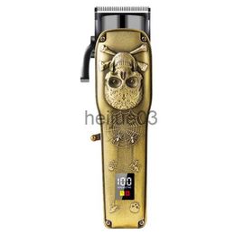 Full Body Massager High Quality Bronze Skull Rechargeable Commercial Professional Electric Hair Clipper For Barber Shop x0713