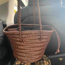 Evening Bags Vintage Bucket For Women Luxury Designer Handbags And Purses 2023 In PU To Hand-Woven With Inner Pocket Shoulder Bag