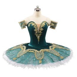 YAGP Ballet Stage Custume professional tutu Turquoise blue Competiton Women Pancake Tutu Ballerina Costume Dress for Adult226h