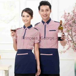 Others Apparel Summer Hotel Waiter Working Wear Western Restaurant Waiter Uniform Women Cafe Chef Uniform Fast Food Waitress Uniform Cook Cloth x0711