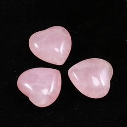 Stone Natural 25Mm Non-Porous Pink Rose Quartz Heart Chakra Healing Guides Meditation Ornaments Jewelry Accessory Drop Delivery Dhuxc