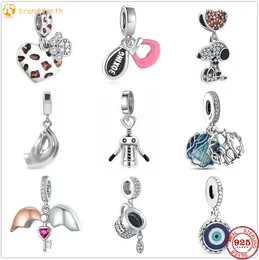 925 Sterling Silver for pandora charms authentic bead Bracelet Boxing gloves Heart Charm Beads