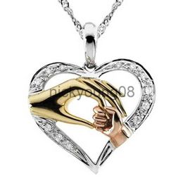 Pendant Necklaces Pendant Necklaces Hand In Necklace Gift For Mom Daughter Sister Grandmother Friends Jewelry Box Wholesale x0711