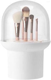 Storage Boxes Makeup Brush Holder - Organiser With Lid Cosmetics Holders Box For Vanity Desktop Bathroom Countertop