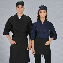 Others Apparel JEMMA LEONG Japanese Cuisine Clothing Kimono Sushi Restaurant Izakaya Chef Uniform For Women Men Waitress Waiter x0711
