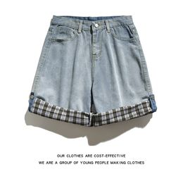 Cargo Denim Shorts Summer Men's High Street All-match Slacks