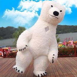 Funny Inflatable Costume Polar Bear Mascot Costume Theme Park Opening Ceremony Cute Christmas Mascots Custom Mascots Deguisement M2634