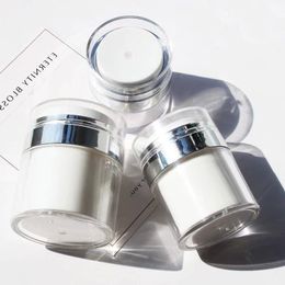 5/30/50/100g Airless Pump Jar Empty Acrylic Cream Bottle Refillable Cosmetic Container Portable Travel Makeup Tools Hfcwu