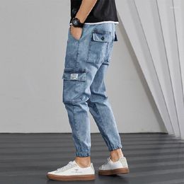 Men's Jeans Plus Size M-5XL Men Jogger Spring Summer Autumn Winter Fashion Casual Pocket Cargo Slim Fit Stretch Long Denim Pants