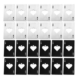 100Pcs/Lot Black/Silver Poker Card Spades Beer Bottle Opener Personalised Stainless Steel Bottle Opener Bar Tool