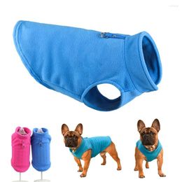 Dog Apparel Winter Puppy Vest Sweater Warm Fleece Pullover Jacket With O-Ring Dogs Hoodies Pet Clothes For Small Boy Or Girl