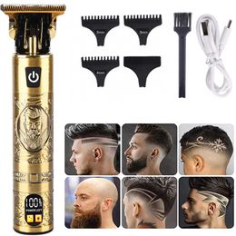 Hair Trimmer Professional Hair Clipper Men's Rechargeable Electric Oil Head Carving Hair Scissors Oil Head hair clipper carving mark Razor