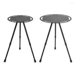 Camp Furniture Aluminium Alloy Folding Round Table Portable Outdoor Side Ultralight Small Camping Durable And Stable R66E