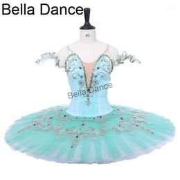 Stage Wear Aqua Pancake Performance Competition Ballet Costume Green Adult Professional Tutu Classical Tutus BT9234B12092