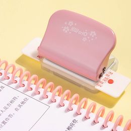 Other Desk Accessories 6Hole Paper Punch Handheld Metal Hole Puncher Capacity 6mm for A4 A5 B5 Notebook Scrapbook Diary Binding 230710