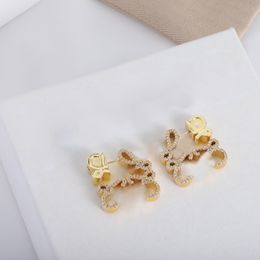 Hoop Hie Gold Plated Jewlery for Women Pearl Earring Wedding Party Jewerlry Earrings Designer 2024