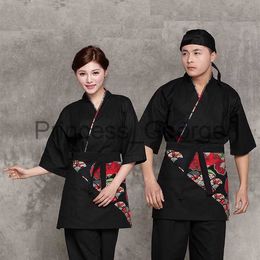 Others Apparel Japan Style chef uniform Japanese Chef service Kimono working wear Restaurant work clothes Tooling uniform Japan Chef Jackets 9# x0711