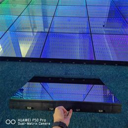 4pcs hot selling stage 50*50cm pane tile dance floor 3D mirror led dance floor RGB Led 3D Mirror Portable Dance Floor for sale