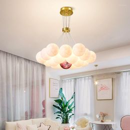 Chandeliers 2023 Led Coloured Ball For Kitchen Hanging Lights Restaurant Living Room Indoor Lighting Ceiling Pendant Lamp Fixture