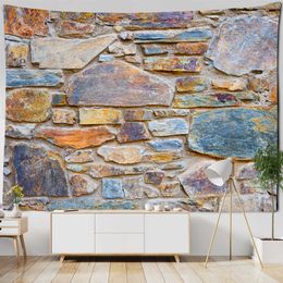 Tapestries Messy Stone Pattern Tapestry Hippie Art Polyester Background Cloth Wall Hanging Boho Room Decor