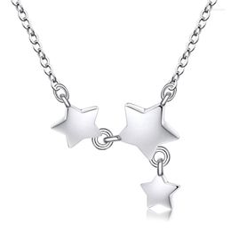 Pendant Necklaces Simple Three Stars Necklace Exquisite Sweet Women's Wedding Clavicle Chain Fashion Jewelry Girl Gift