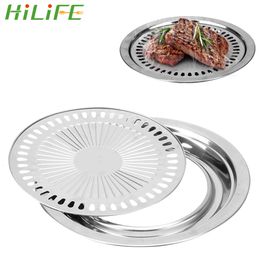 BBQ Tools Accessories HILIFE Electric Stove Baking Tray Household Non-Stick Gas Stove Plate Smokeless Barbecue Grill Pan BBQ Grill Barbecue Tools 230710