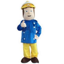 2018 High quality Fireman Sam Mascot Costume Firefighter Christmas Party Dress Suit 305J